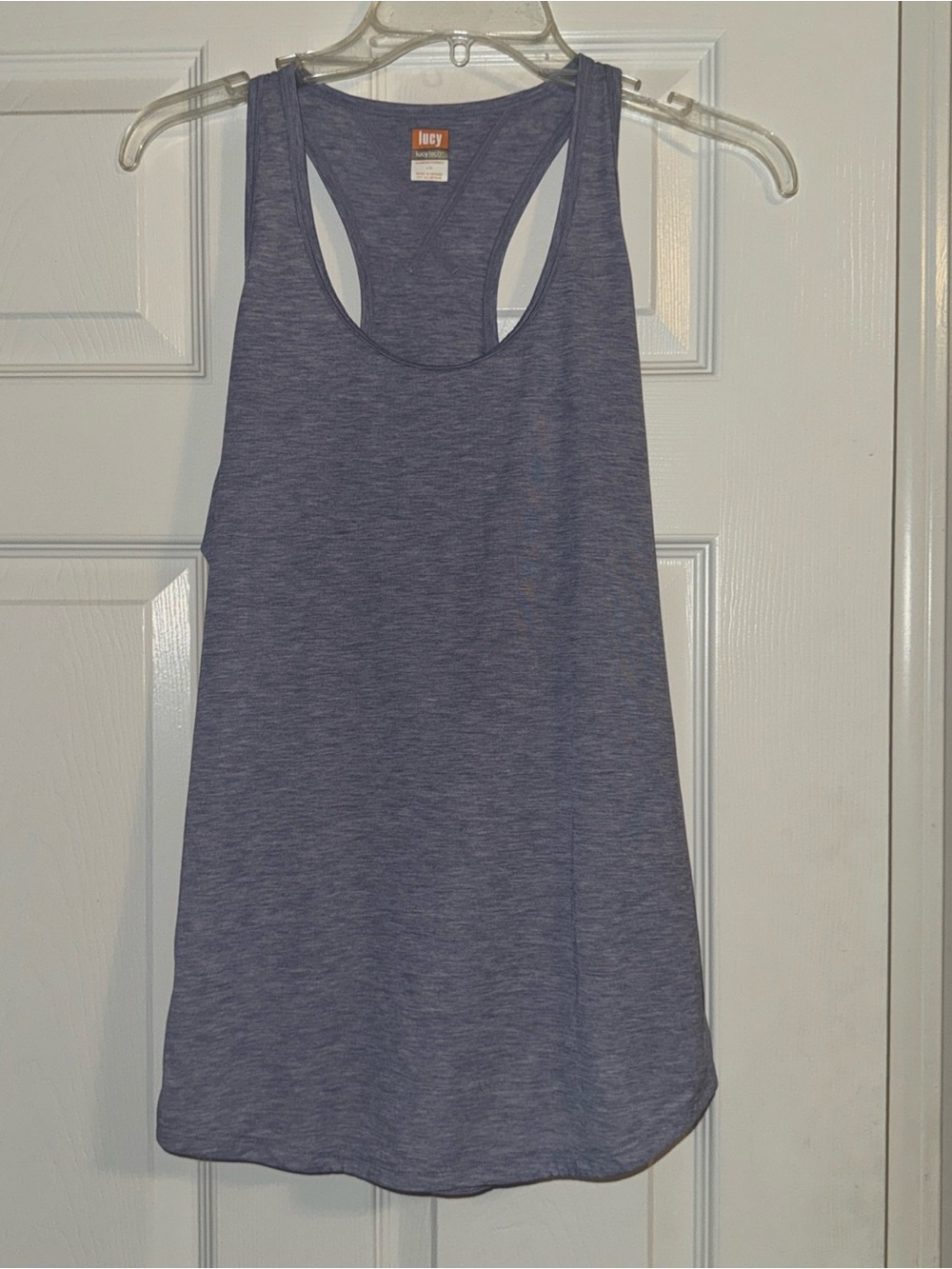 Lucy Heathered Periwinkle Racerback Tank Top